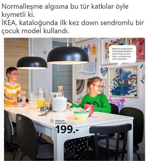 Ikea Kataloğunda Down sendromlu bir çocuk model kullandı.